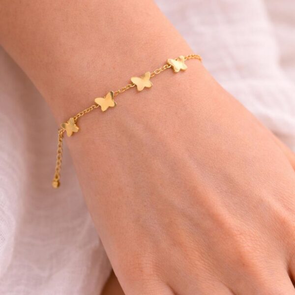 N0010 (1) Golden Butterfly Bracelet