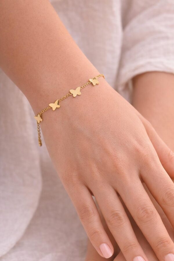 N0010 (2) Golden Butterfly Bracelet
