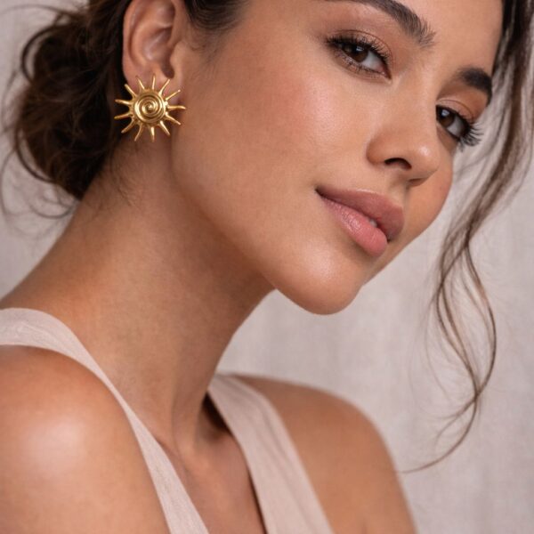 N0028 (1) Solar Crown Earrings