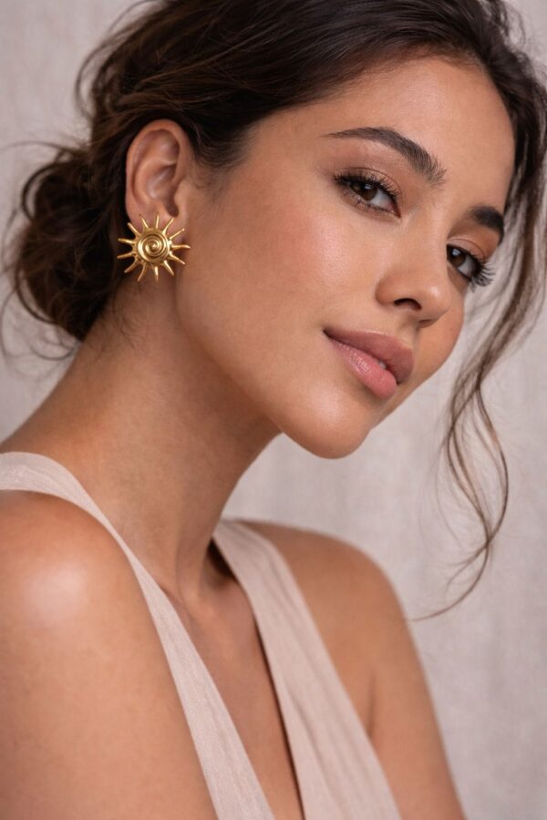 N0028 (1) Solar Crown Earrings