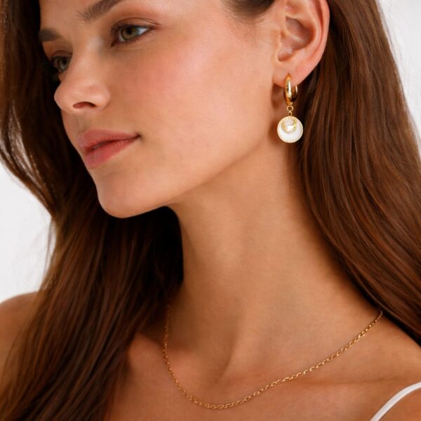 N0038 (2) White Circle Gold